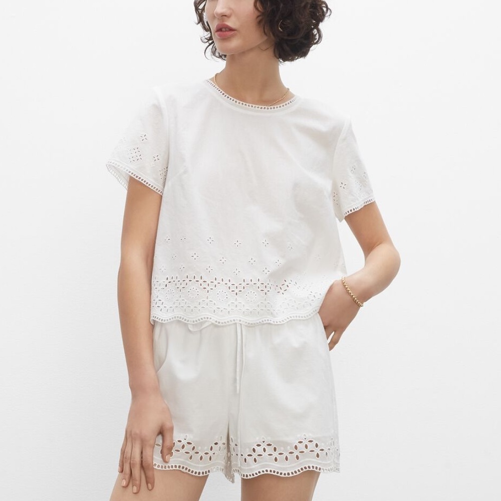 Eyelet Tee - Brand New - NEVER WORN - White